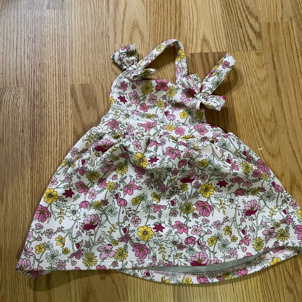 Floral Baby Dress in Pink and Yellow